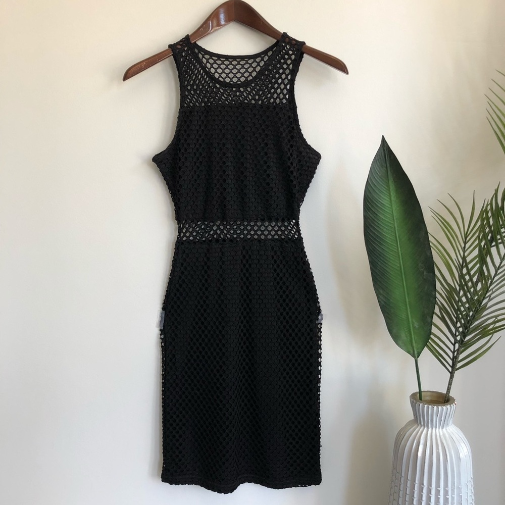 Netted Mini Dress LBD - Picture 3 of 8